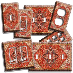 LUXURY PERSIAN RUG MOTIFF ORNAMENT LIGHT SWITCH COVER PLATE OUTLET ROOM HD DECOR