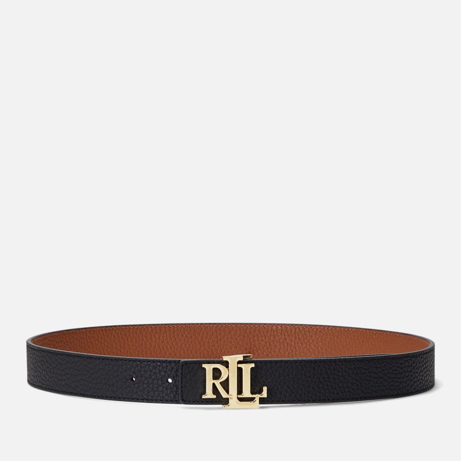 Lauren Ralph Lauren Women's Reversible 30 Medium Belt - Black/Lauren Tan - M