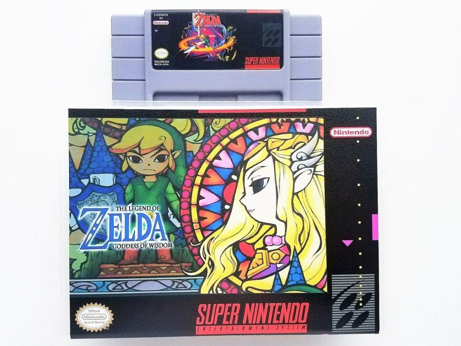 Legend of Zelda Goddess of Wisdom + Custom Case - Super Nintendo SNES USA Seller