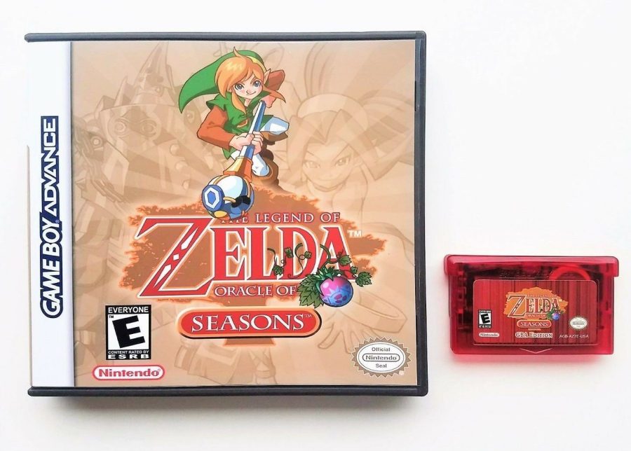 Legend of Zelda - Oracle of Seasons w/ Custom Case GBA Gameboy Advance Red Color