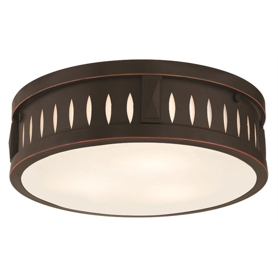 Livex Lighting 65508-67 Vista 3 Light Ceiling Mount, Olde Bronze