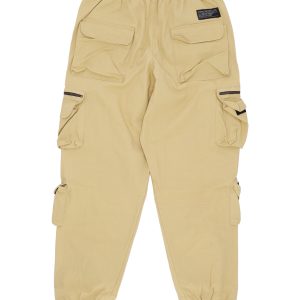 Long Men's Cargo Joggers Sand