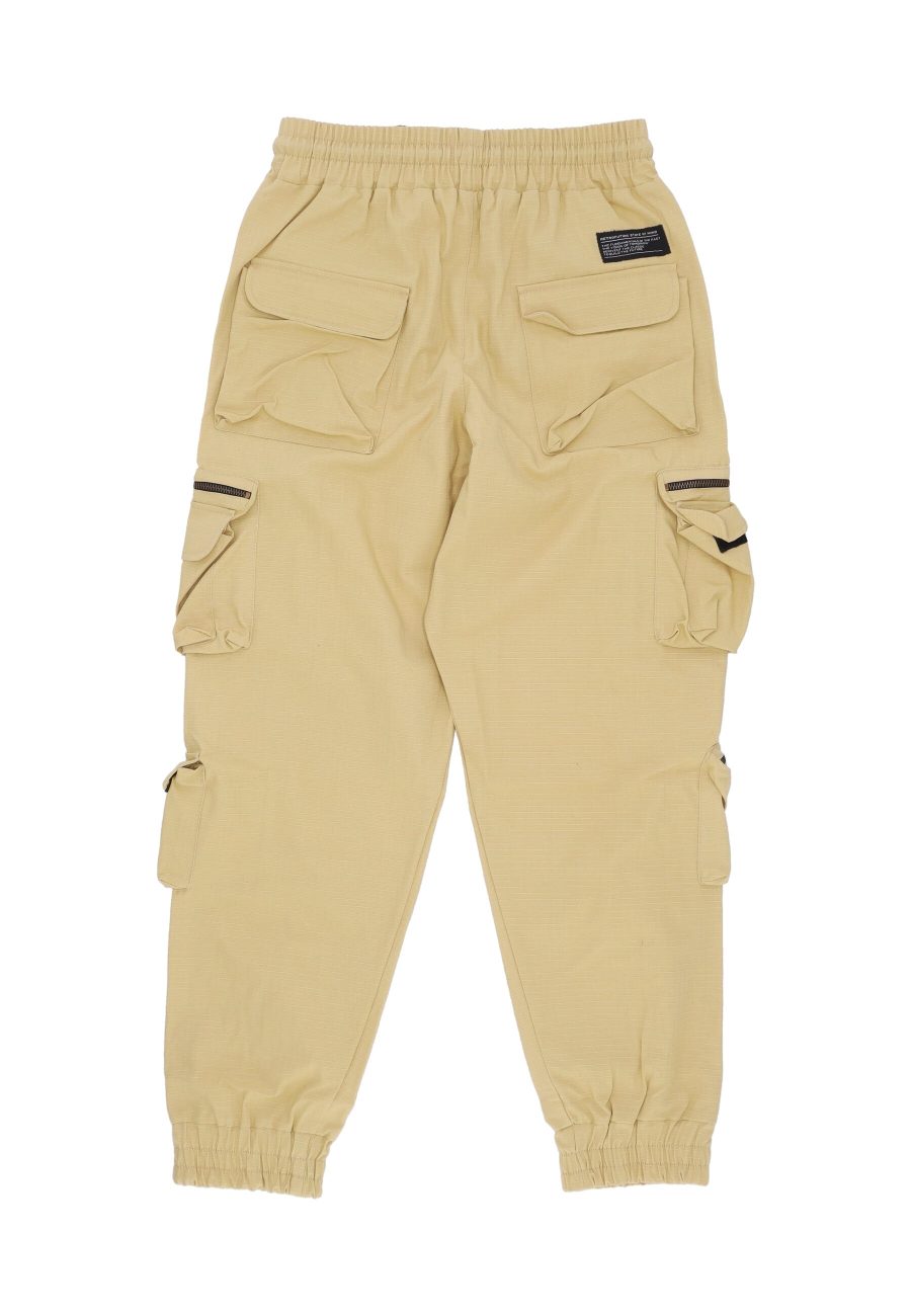 Long Men's Cargo Joggers Sand