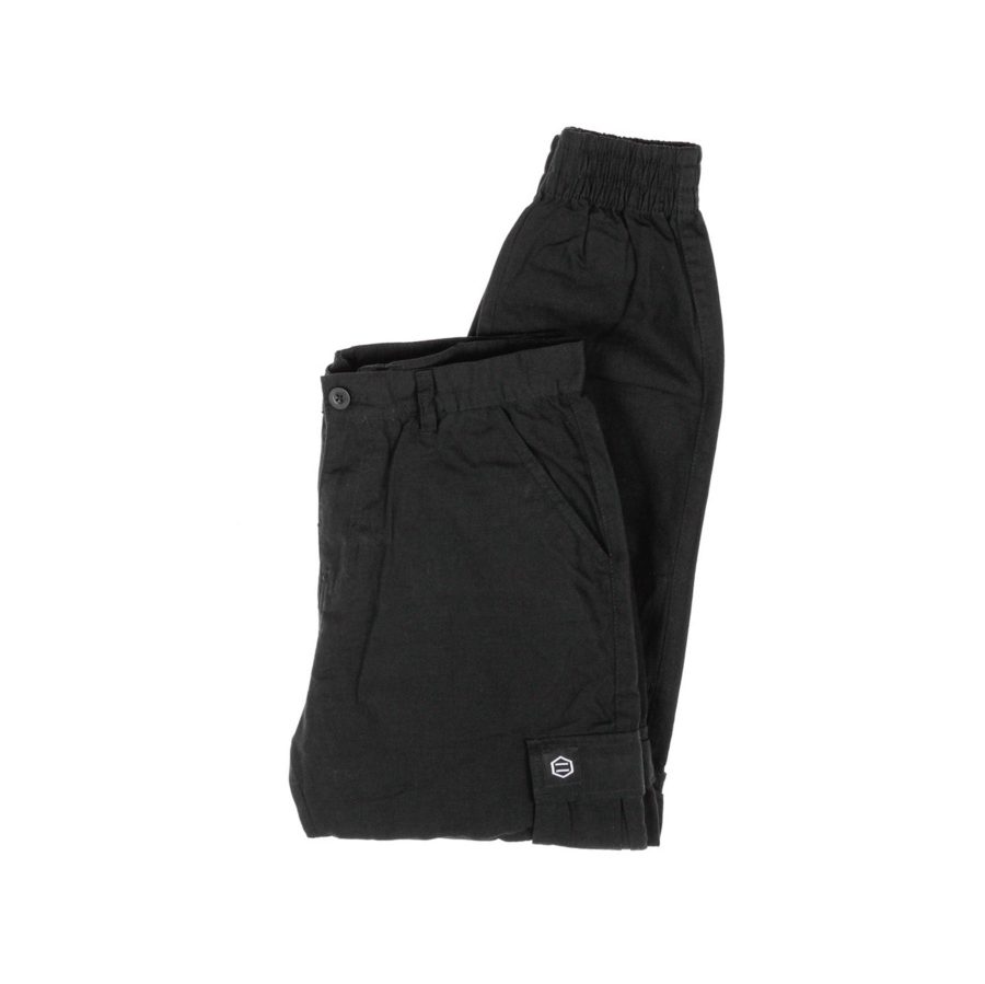 Long Men's Cargo Pants Ripstop Black