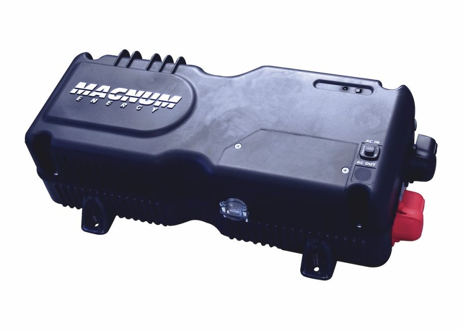 MAGNUM MMS1012-L-U POWER INVERTOR LITHIUM, Inverts 9 To 17 Volt DC To 120 Volt AC; 1000 Continuous Watts; 50 Amps Continuous Output; 87 Percent Efficiency; With 1 AC Output; Without Volt/ Watt Meter; Remote On/Off Capable