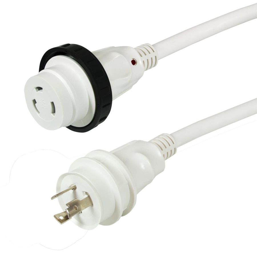 MARINCO 199120 30A 125V Molded Standard Cordset - White By Wire N Cable