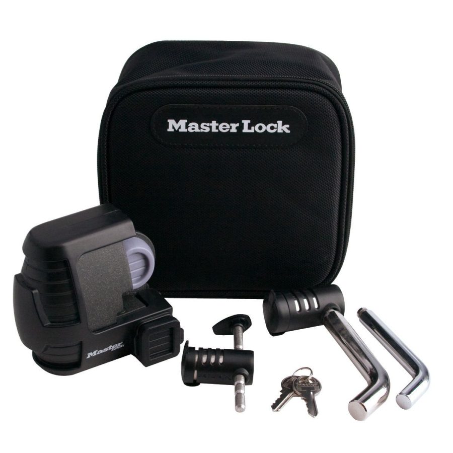 MASTER LOCK 3794DAT Trailer Lock, Trailer Coupler & Receiver Lock Combo Pack,, Red