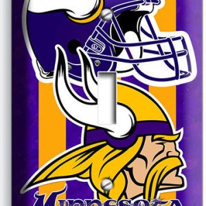 MINNESOTA VIKINGS FOOTBALL SINGLE LIGHT SWITCH WALL PLATE COVER ROOM HOME DECOR