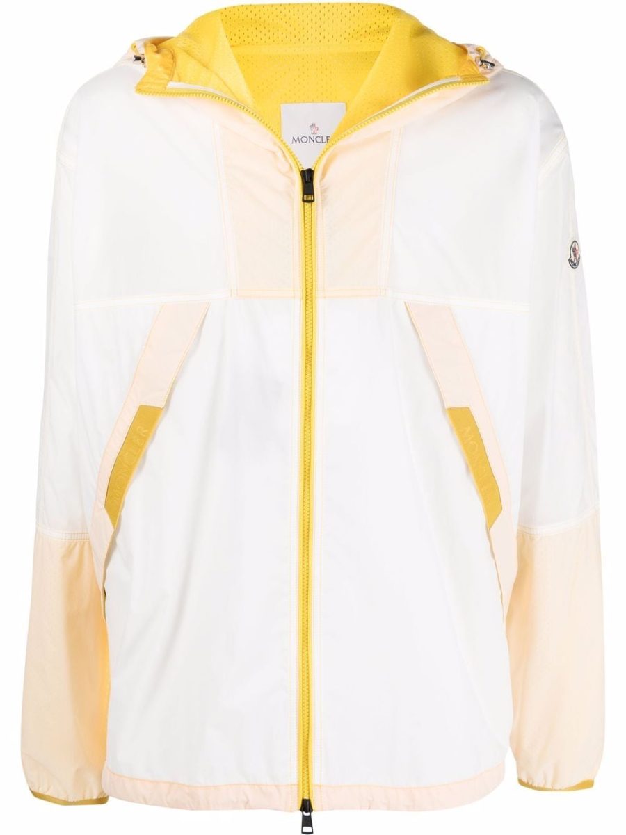 MONCLER Doi Hooded Raincoat White Yellow