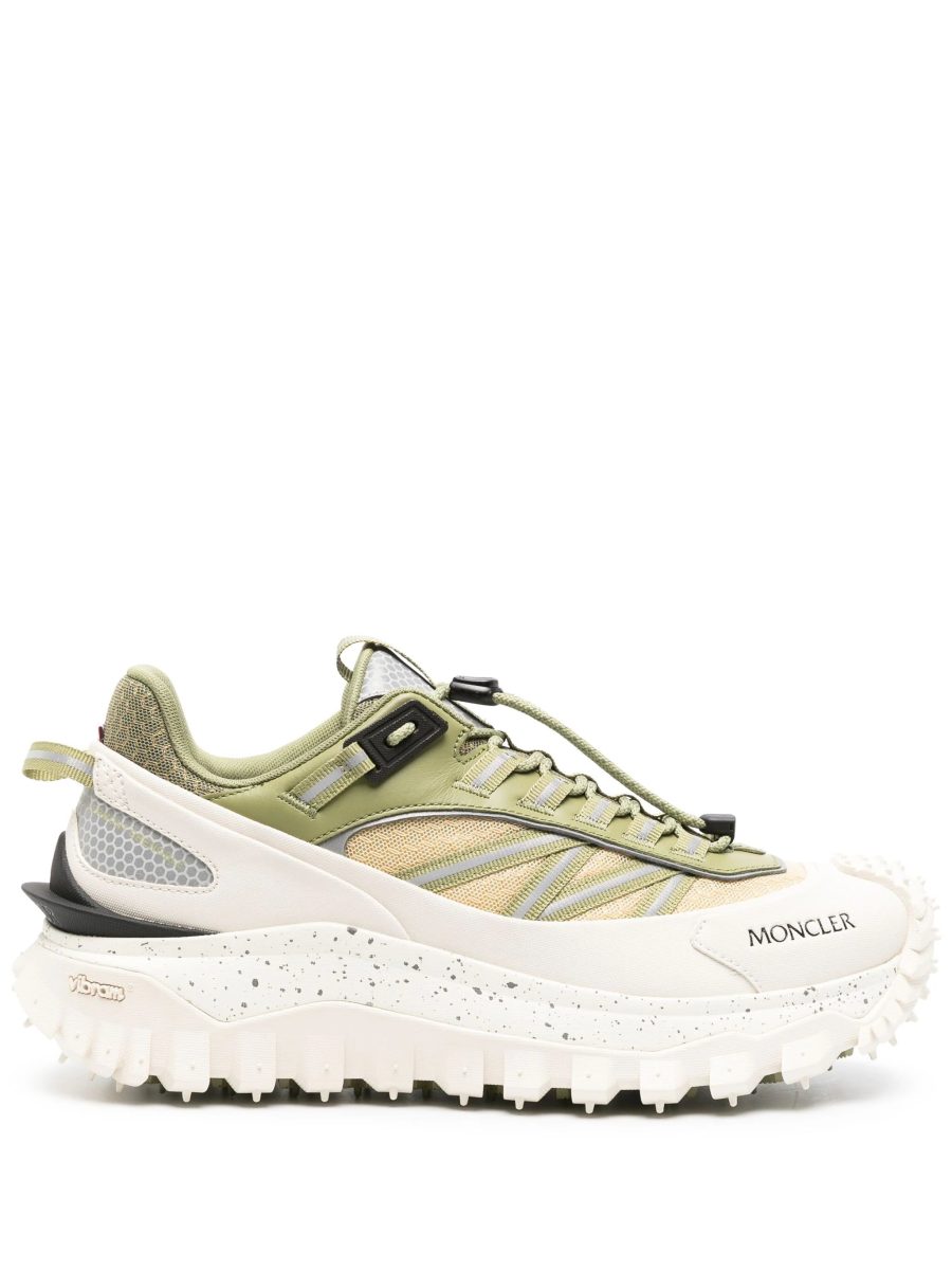 MONCLER Trailgrip Lace-Up Sneakers Green/Beige