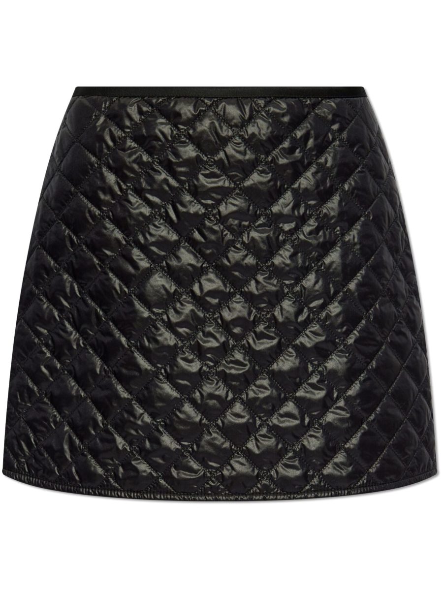 MONCLER WOMEN Logo-Patch Padded Skirt Black