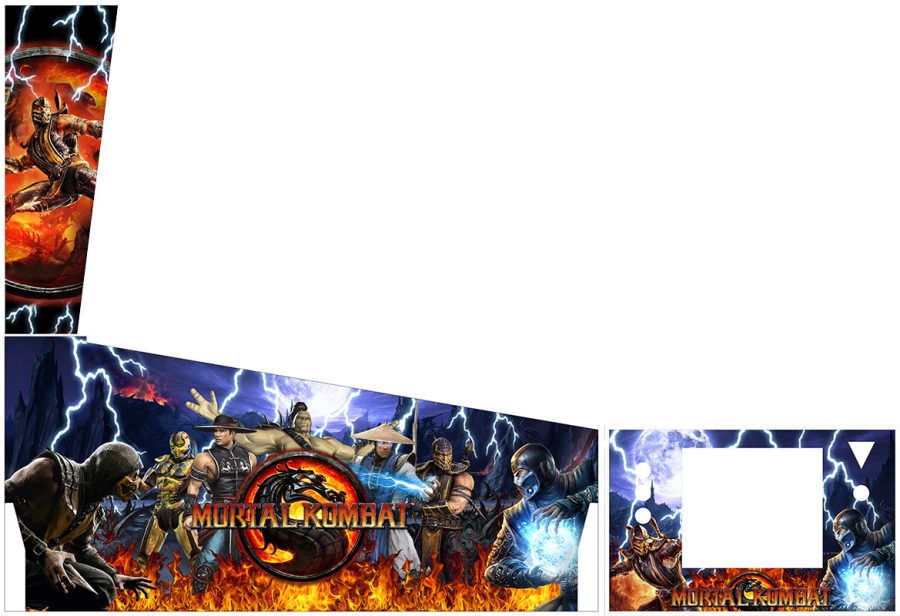 MORTAL KOMBAT Pinball Decal Pinball Cabinet Graphic Art Vinyl Sti