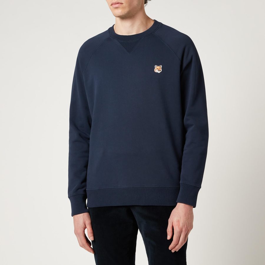 Maison Kitsuné Men's Fox Head Patch Classic Sweatshirt - Navy - XS