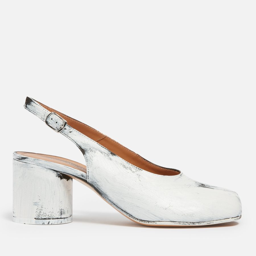 Maison Margiela Women's Tabi H60 Leather Slingback Heeled Pumps - UK 4