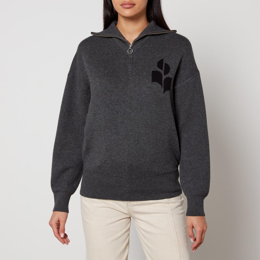 Marant Etoile Azra Logo-Intarsia Jumper - FR 36/UK 8