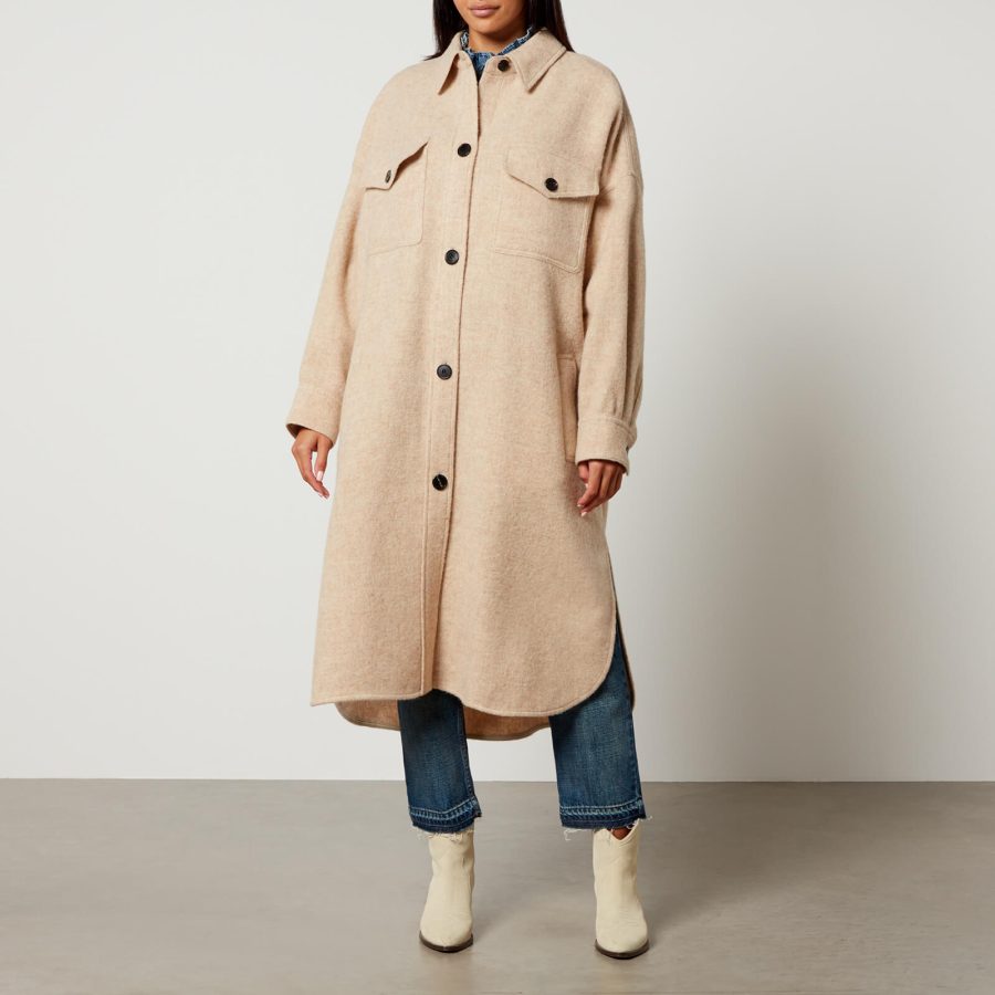 Marant Etoile Fontia Blanket Wool-Blend Coat - T1