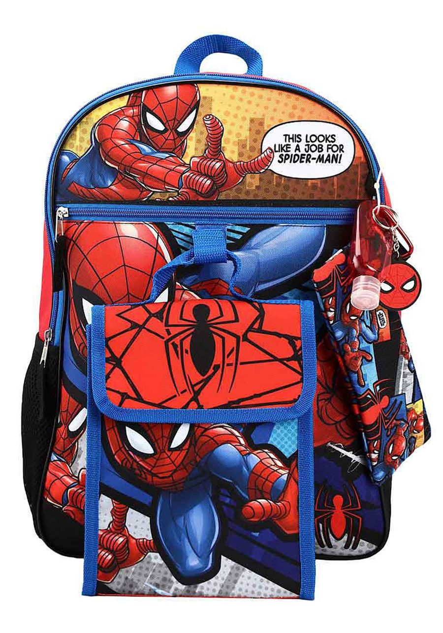 Marvel Spider-Man 6 Piece Backpack Set