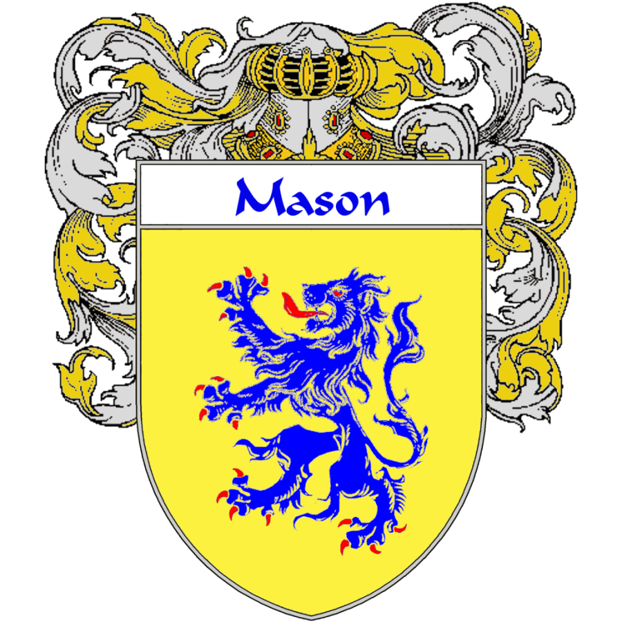 Mason Family Crest / Coat of Arms JPG and PDF - Instant Download