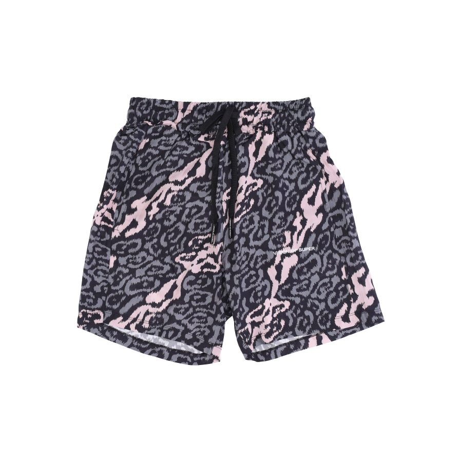 Men's Allover Leopard Shorts Pink/grey