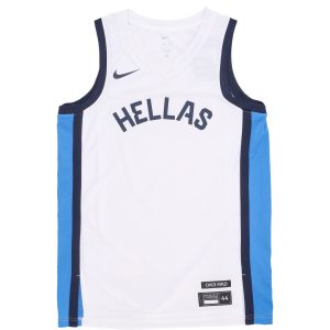 Men's Basketball Tank Top Limited Home Jersey Team Greece White/lt Photo Blue