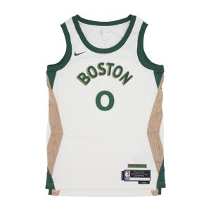 Men's Basketball Tank Top Nba City Edition 2023/24 Swingman Jersey No 0 Jayson Tatum Boscel Sail