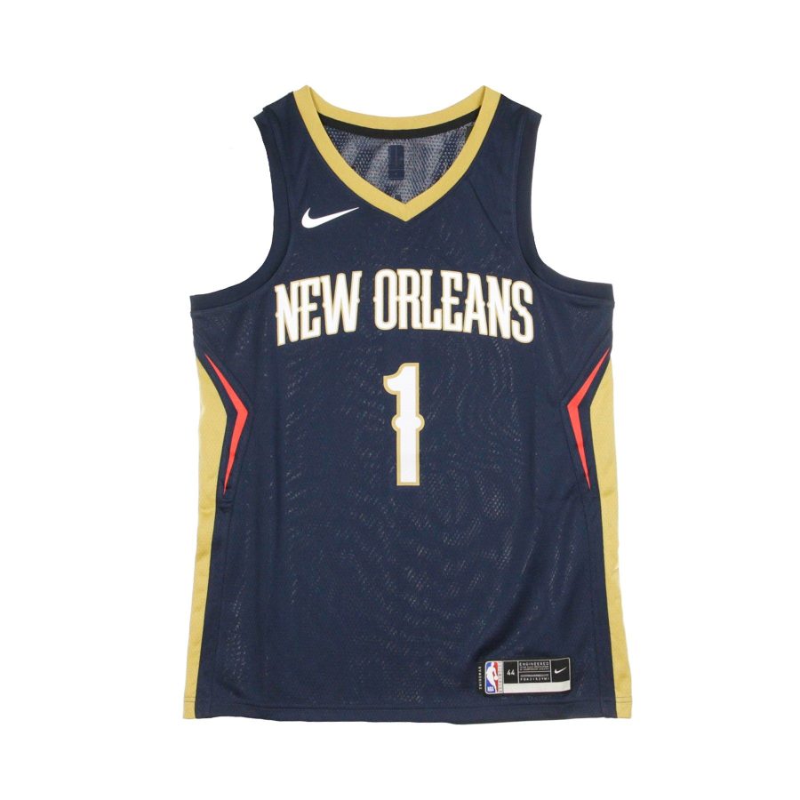 Men's Basketball Tank Top Nba Swingman Jersey Icon Edition 2020 No 1 Zion Williamson Neopel College Navy/club Gold