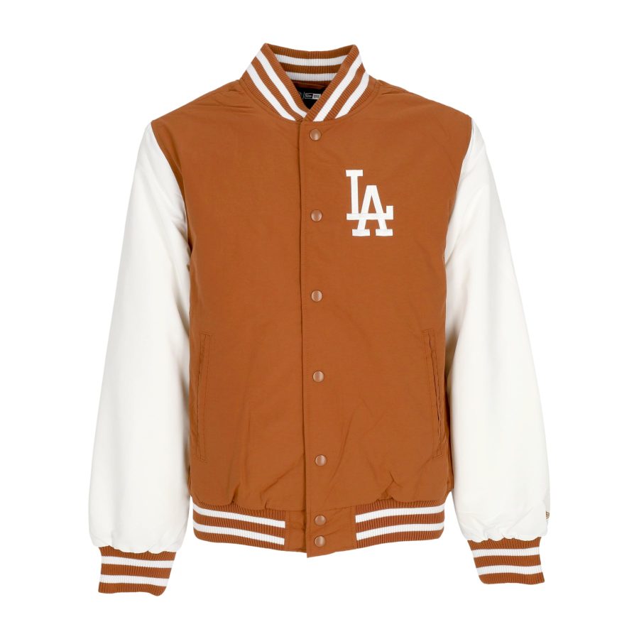 Men's Bomber Jacket Mlb Team Wordmark Bomber Losdod Earth Brown/white