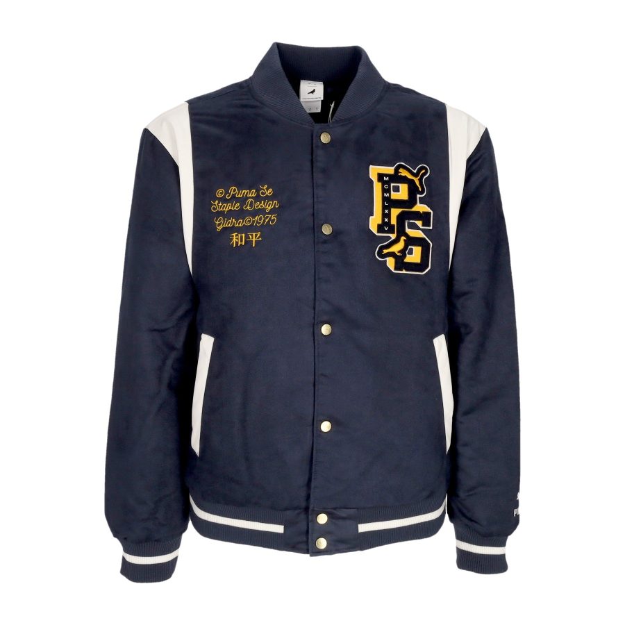 Men's College Jacket Varsity Jacket X Staple New Navy