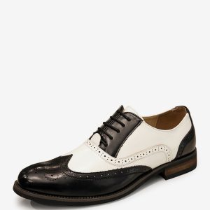 Men's Dress Shoes Modern Round Toe Dress Derby Shoes