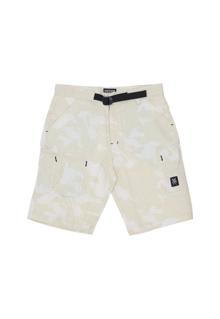 Men's Hidden Cargo Shorts Off White/camo