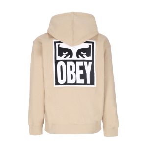 Men's Hoodie Eyes Icon Hood Premium Fleece Oat Milk