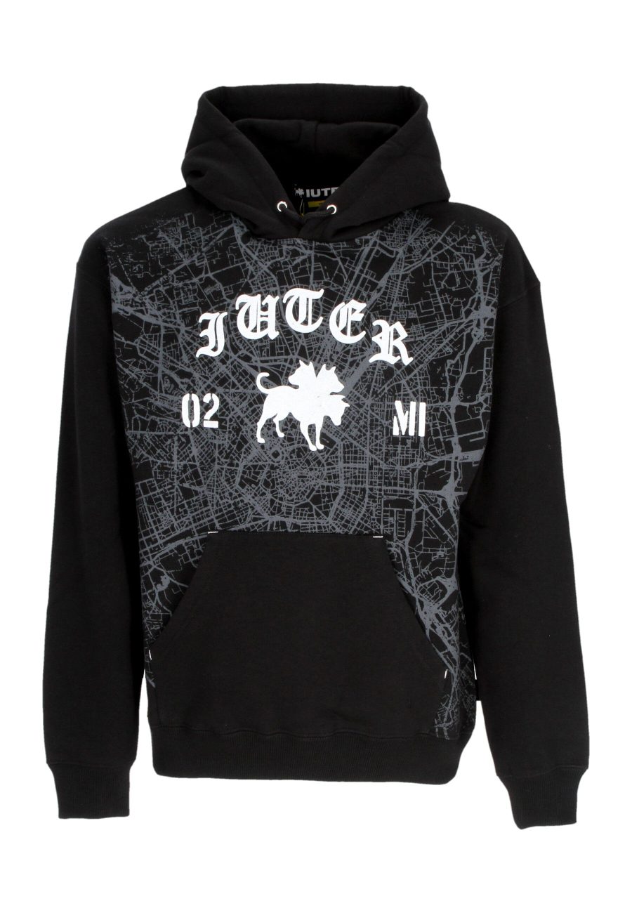 Men's Hoodie Milano Map Logo Hoodie X Club Dogo Black