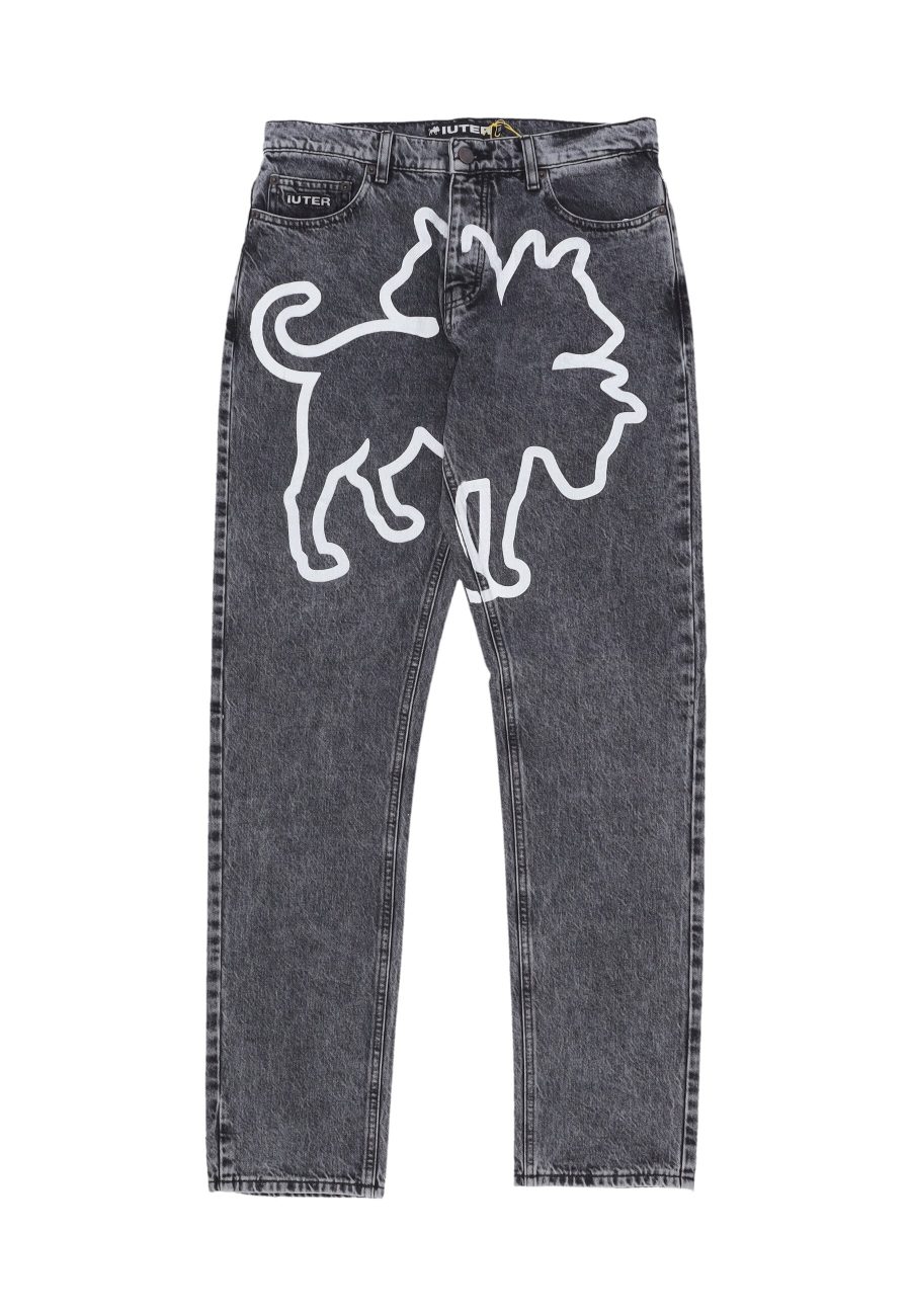 Men's Jeans Logo Regular Denim X Club Dogo Dark Grey