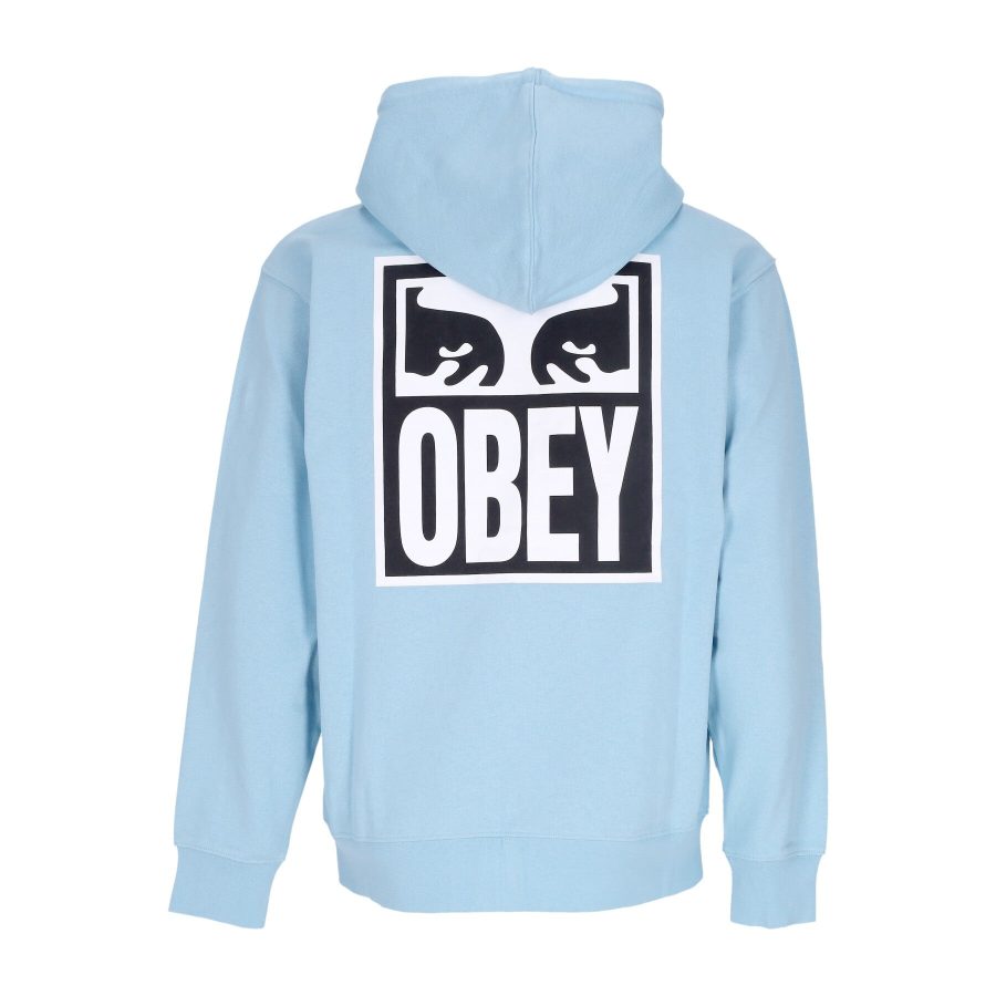 Men's Lightweight Zip Hoodie Eyes Icon 2 Zip Hood Premium French Terry Sky Blue