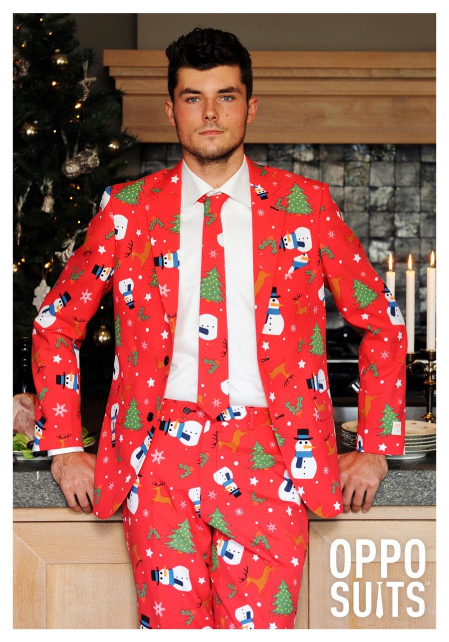 Men's OppoSuits Red Christmas Costume Suit