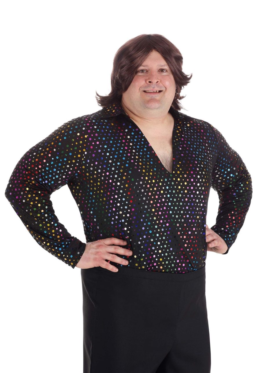 Men's Plus Size Dazzling Disco Costume Shirt