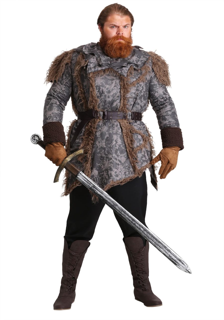 Men's Plus Size Wild Warrior Costume