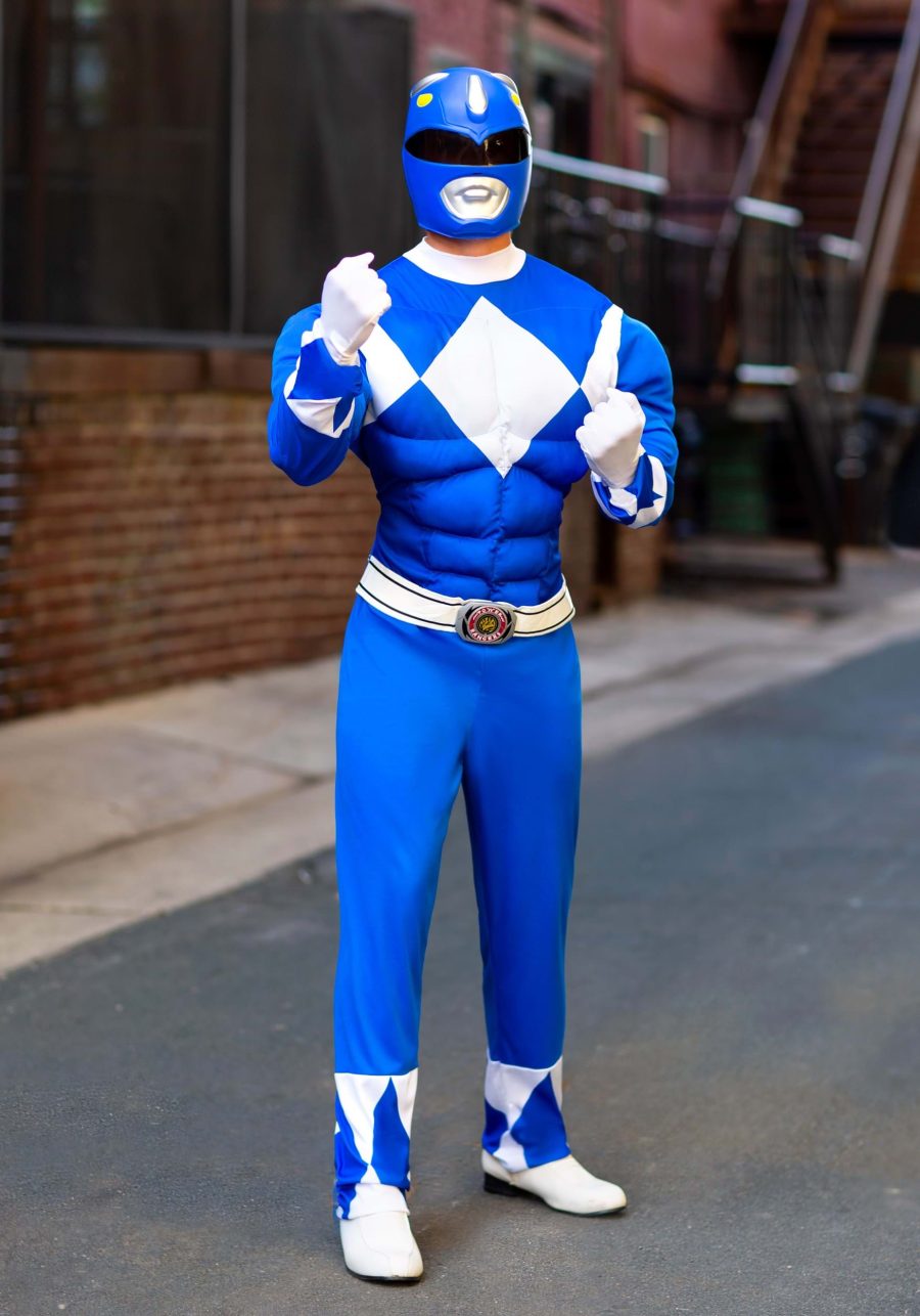 Men's Power Rangers Blue Ranger Muscle Costume