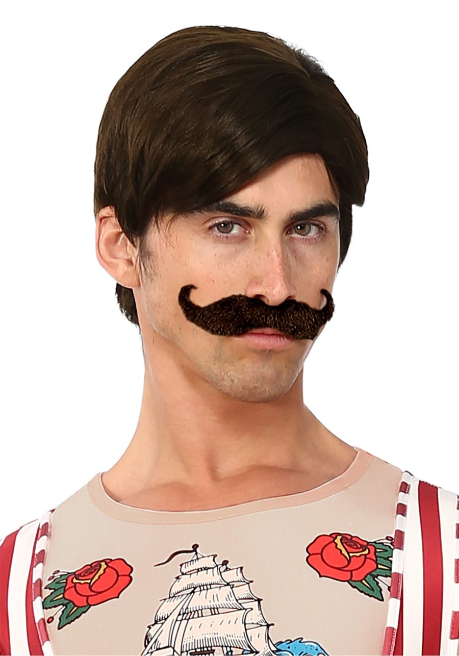 Men's Strongman Wig and Mustache