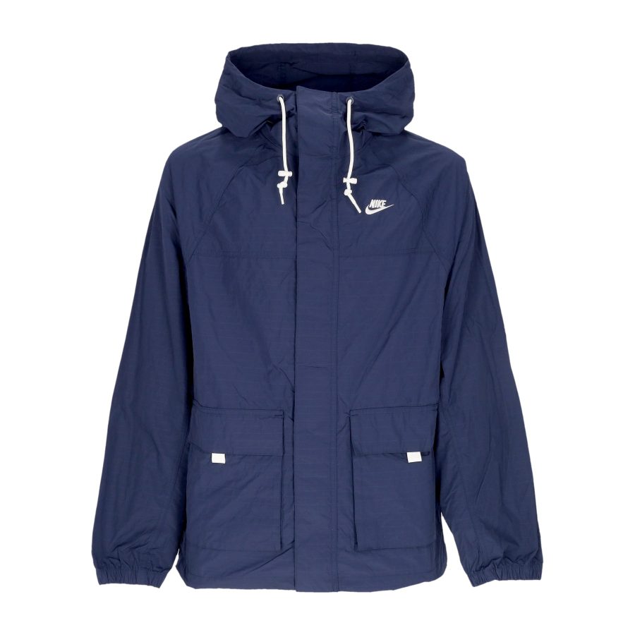 Men's Windbreaker Sportswear Club Bandon Jacket Midnight Navy/white