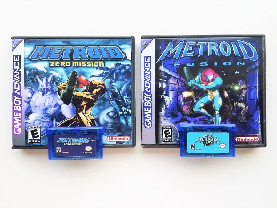 Metroid Fusion & Zero Mission w/ Custom Case Bundle (Gameboy Advance - GBA)