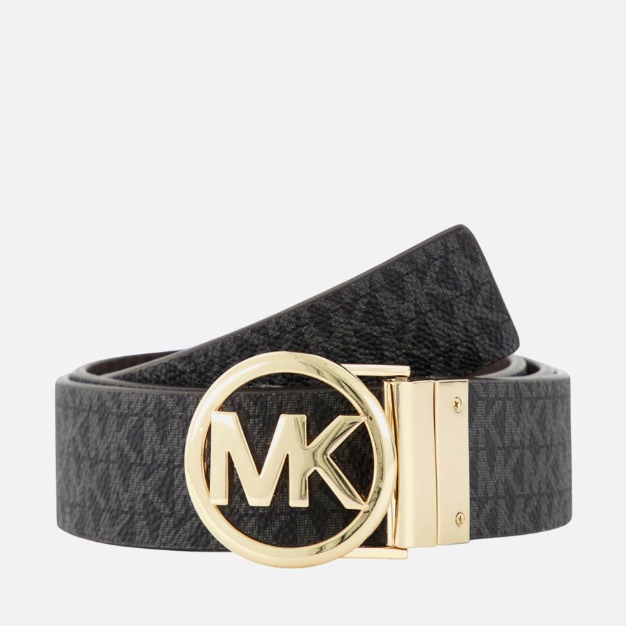 Michael Kors Logo-Jacquard Leather Belt - XS