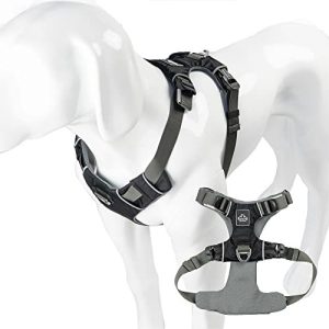 Millvue Black Dog Harness with EZ FIT Buckles Materials That are Waterproof, Dur