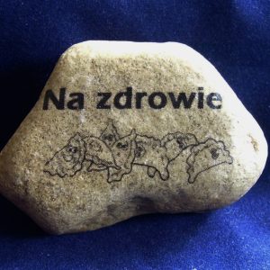 Na zdrowie polish gift rock Cheers to your health Stone OOAK funny unique Polish