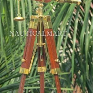 NauticalMart Brass Small Table Top Tripod Telescope