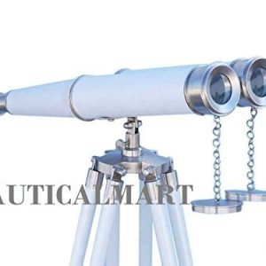 NauticalMart Floor Standing Admiral's with Decorative Binoculars 62" Brushed Nic