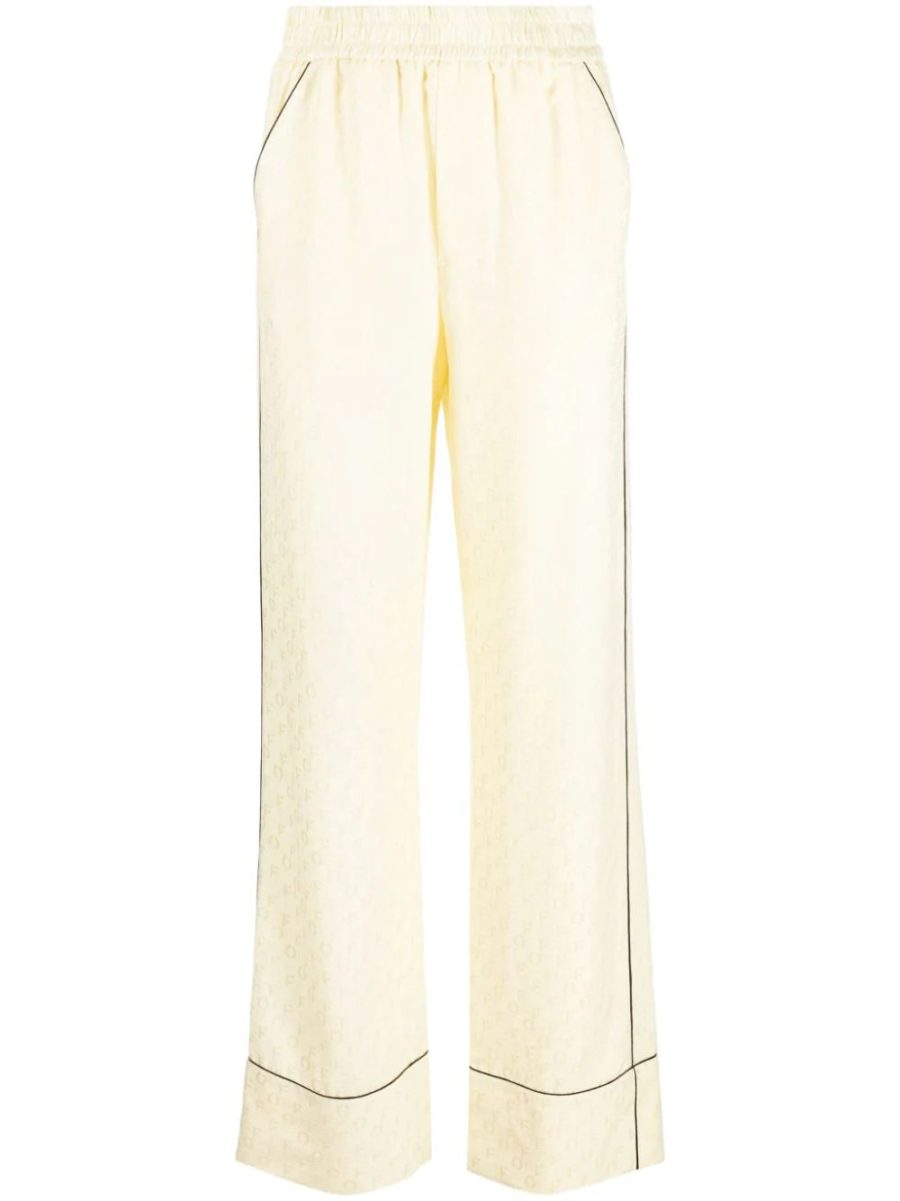 OFF-WHITE WOMEN OFF Jacquard Pajama Pant Yellow