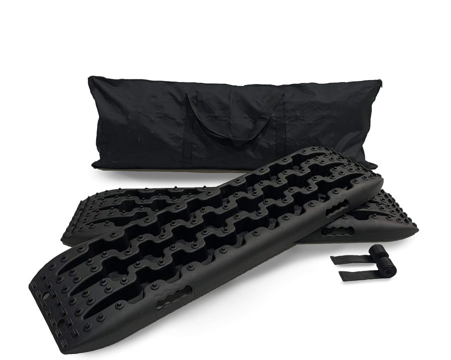 OVERLAND 19169910 OVS Recovery Ramp with Pull Strap and Storage Bag - Black/Black Universal