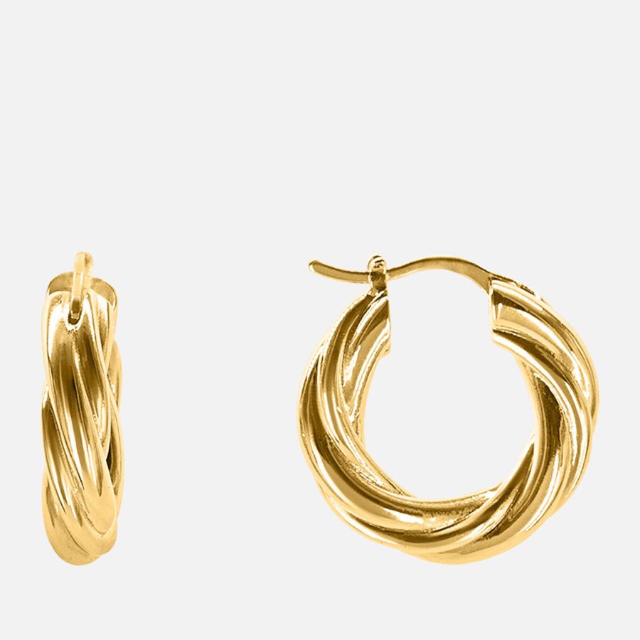 Oma The Label The Brenda 18 Karat Gold-Plated Hoop Earrings