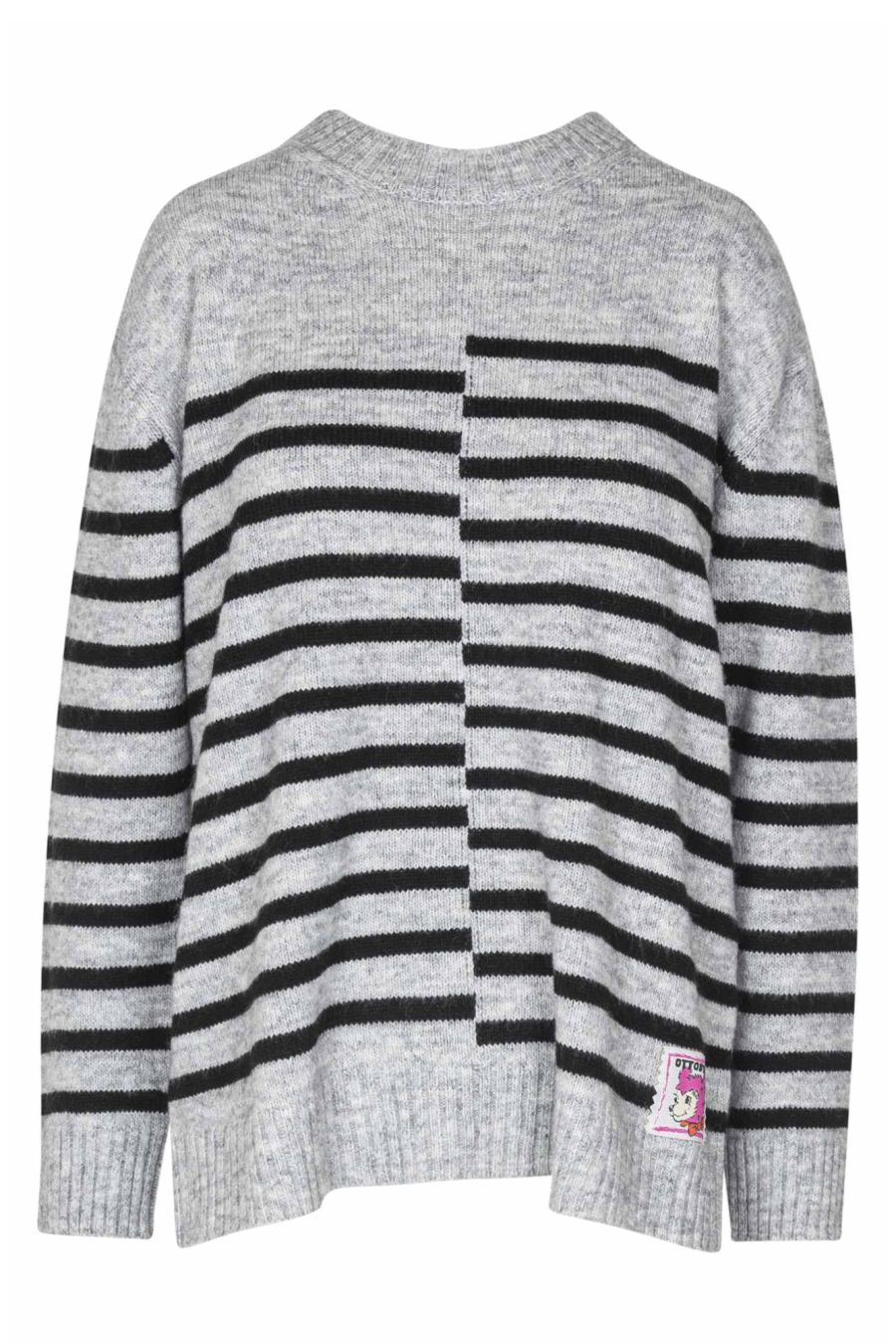 Ottod'ame - Sweater - 441579 - Grey/Black